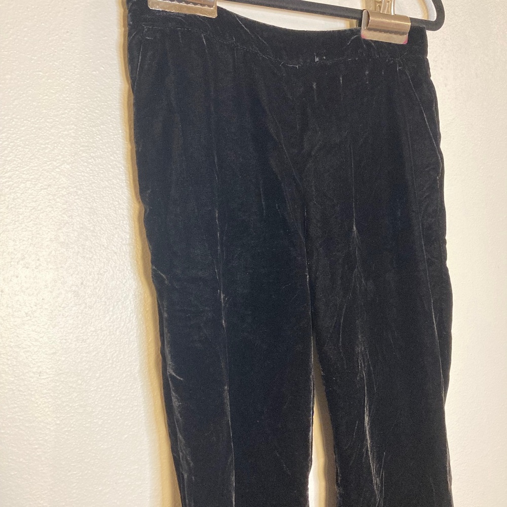 banana republic Hayden pull on elastic waist velvet straight leg trousers
